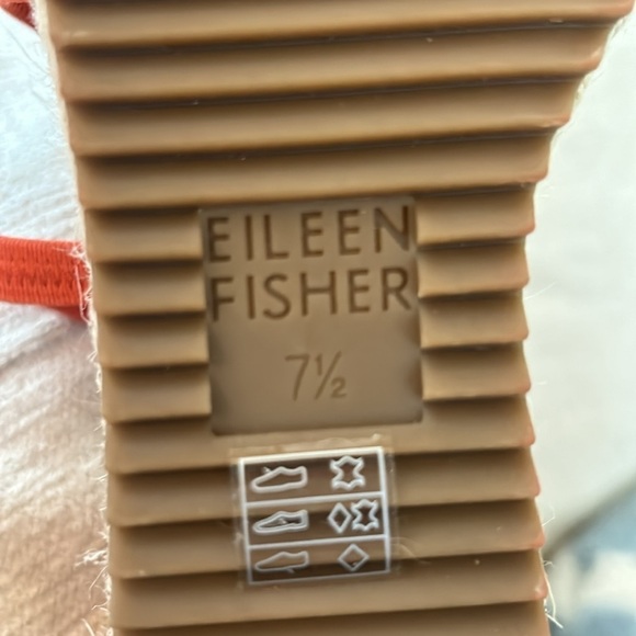 Eileen Fisher Orange Strappy Wedge Espadrille Sandals Size 7.5 New without tags! - Picture 10 of 10